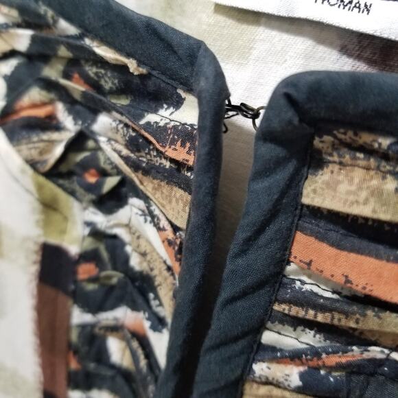 New Direction Jacket Womens 3X Multicolor Aztec Print Cotton 3/4 Sleeve Boho - Picture 3 of 8